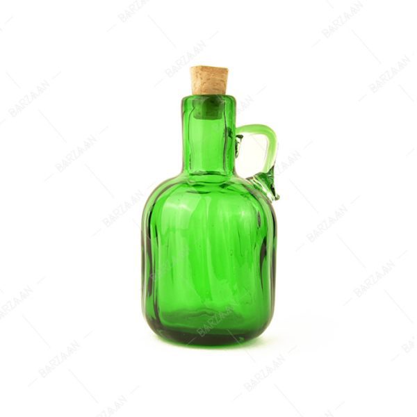 بطری آبگینه استوانه ای سبز سایز 4- کد 021