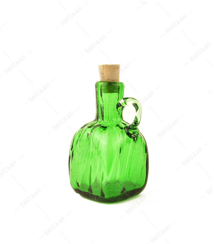 بطری آبگینه مکعبی سبز سایز 3- کد 022
